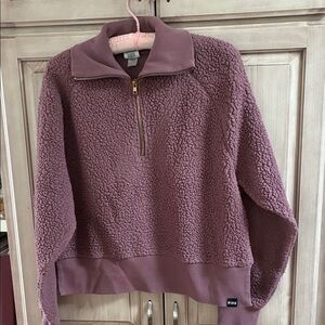 PINK Victoria's Secret Plum Sherpa Pullover